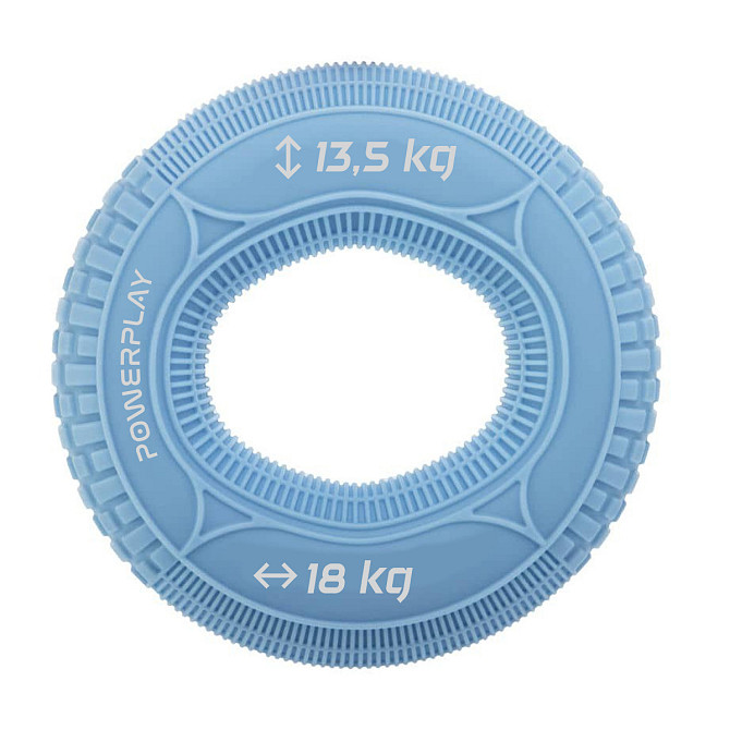 Еспандер кистьовий силіконовий PowerPlay PP-4330 Hand Grip Loops Light 13.5-18 кг. Блакитний Каменское - изображение 1
