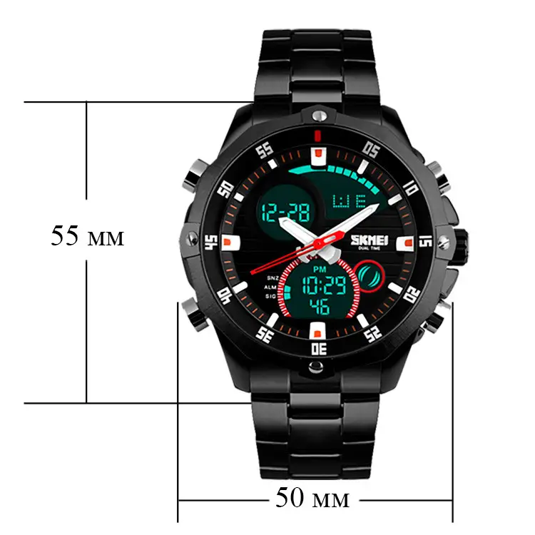 Мужские наручные часы Skmei 1146 Черный Киев - изображение 7