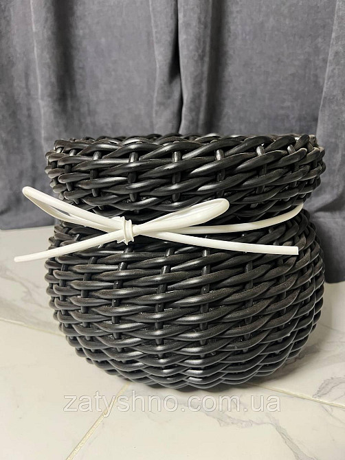Чорная ротанговая корзина Киев - изображение 1