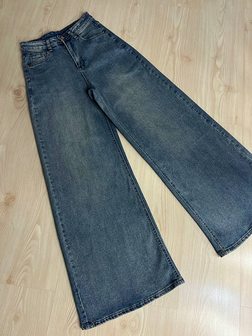 Джинси жіночі Allure 6701 широкі палаццо кльош з високою посадкою сині, синій, 28, 28, 76 см, 105 см Київ - фото 13