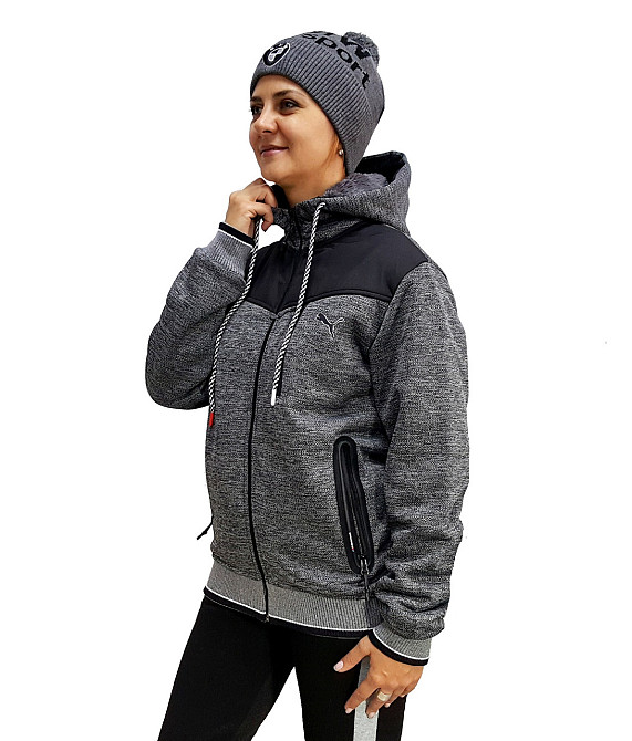 Женская трикотажная куртка-кофта на меху Puma Thumbnail 1 of BMW ,оригинал Киев - изображение 3