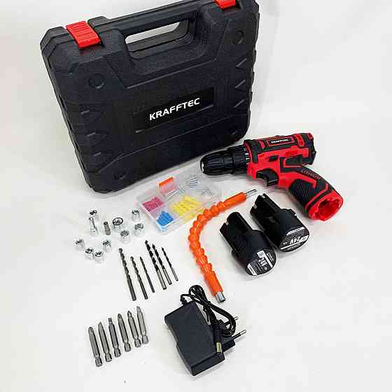 Компактный ударный шуруповерт, Аккумуляторная отвертка для мелких работ, Дрель шуруповерт в чемодане MQ-21 Львов