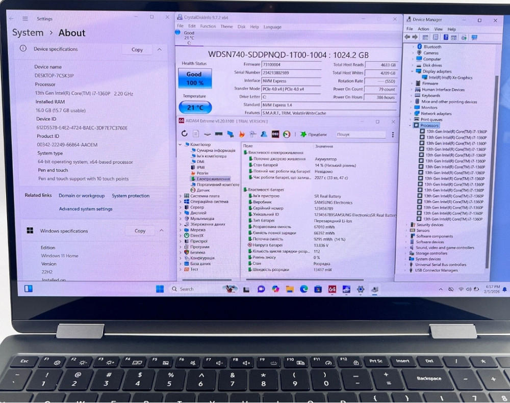 Samsung Galaxy Book 3 360 i7-1360P 16GB RAM 1TB SSD ГАРАНТІЯ ! Харків - фото 4