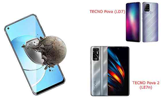 Защитное стекло DefenzoGlass для TECNO Pova (LD7), Pova 2 (LE7n) – двойная прочность Киев