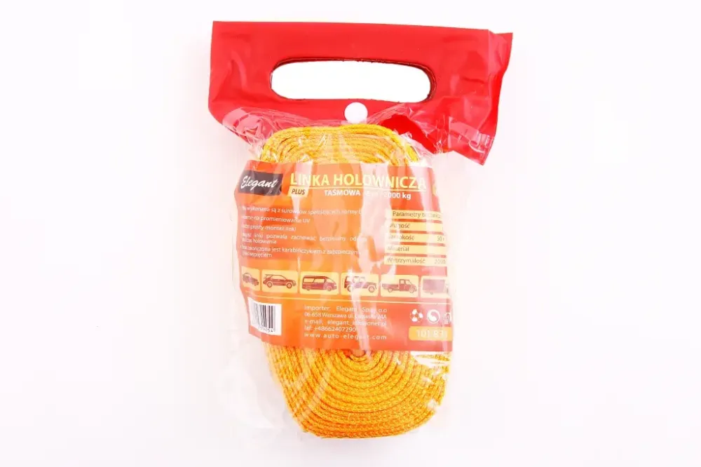 Трос буксировий стрічка 2 т/6.0см Elegant карабіни Вінниця - фото 2