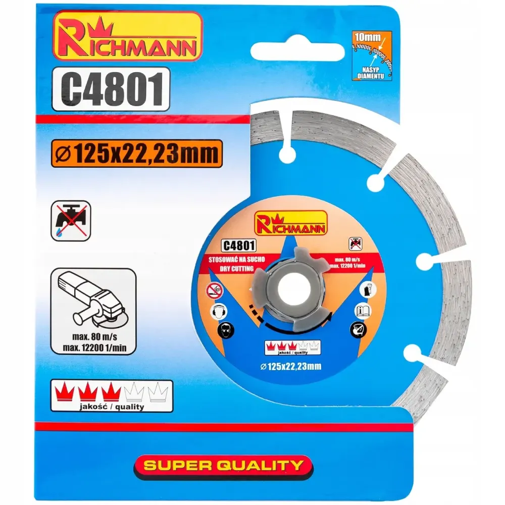 Диск алмазний сегментний 125 мм RICHMANN сегмент 10 мм (C4801) Коломыя - изображение 1