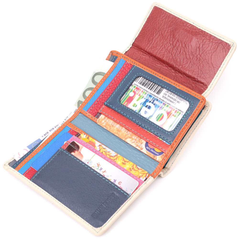 Вместительный кошелек для женщин из натуральной кожи Белый (ST Leather) Киев - изображение 10