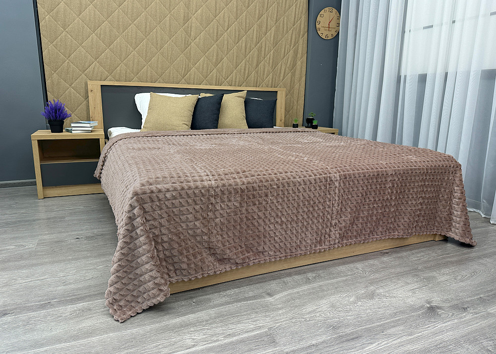 Плед-покривало Кубик 200х220 см (+-10см) Пудровий (87-233) Київ - фото 4