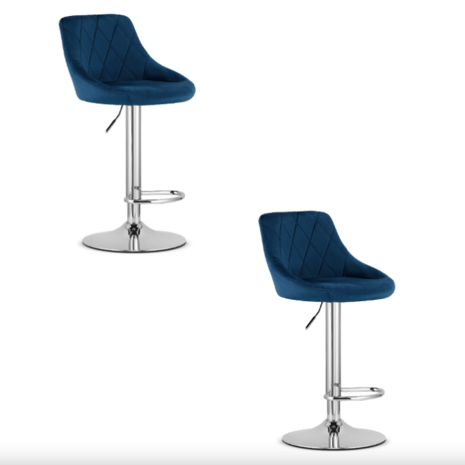 Барний стілець Leobert Kast з спинкою темно-синій Киев - изображение 2