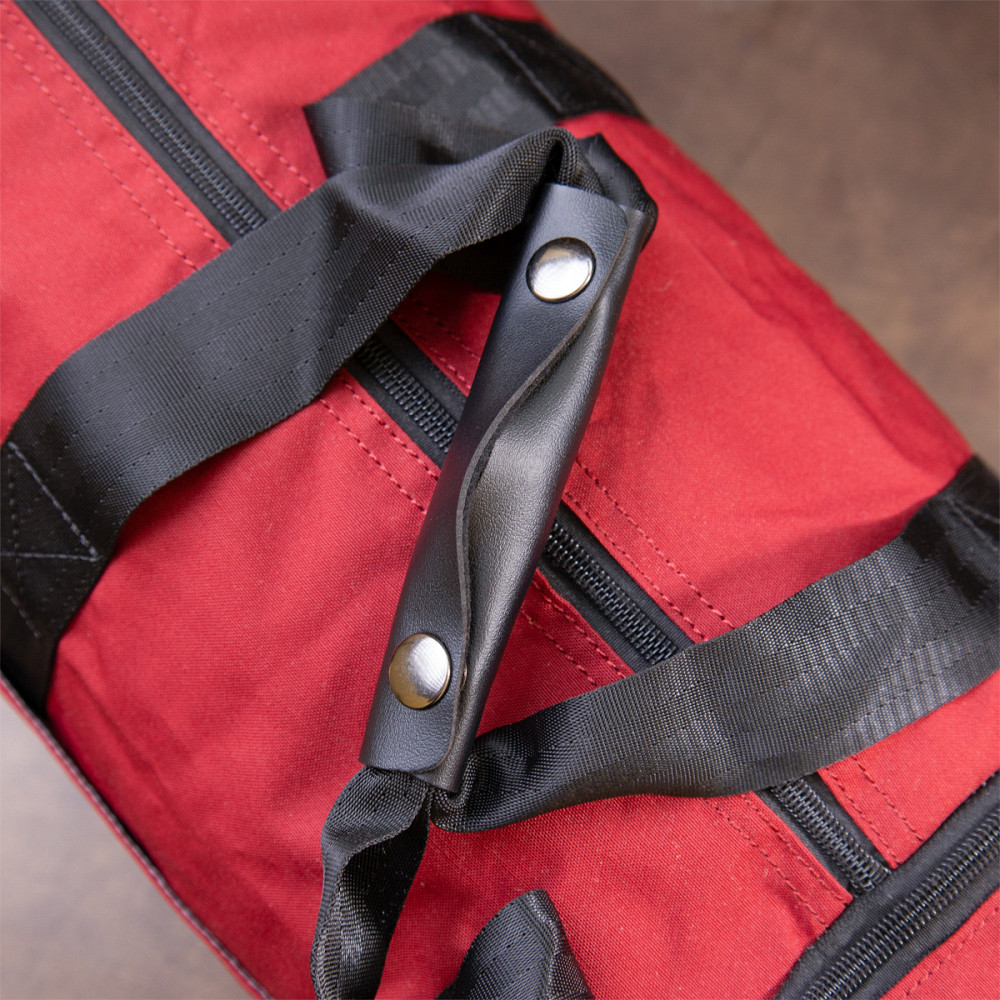 Спортивна сумка текстильна Малинова (Vintage) Київ - фото 4