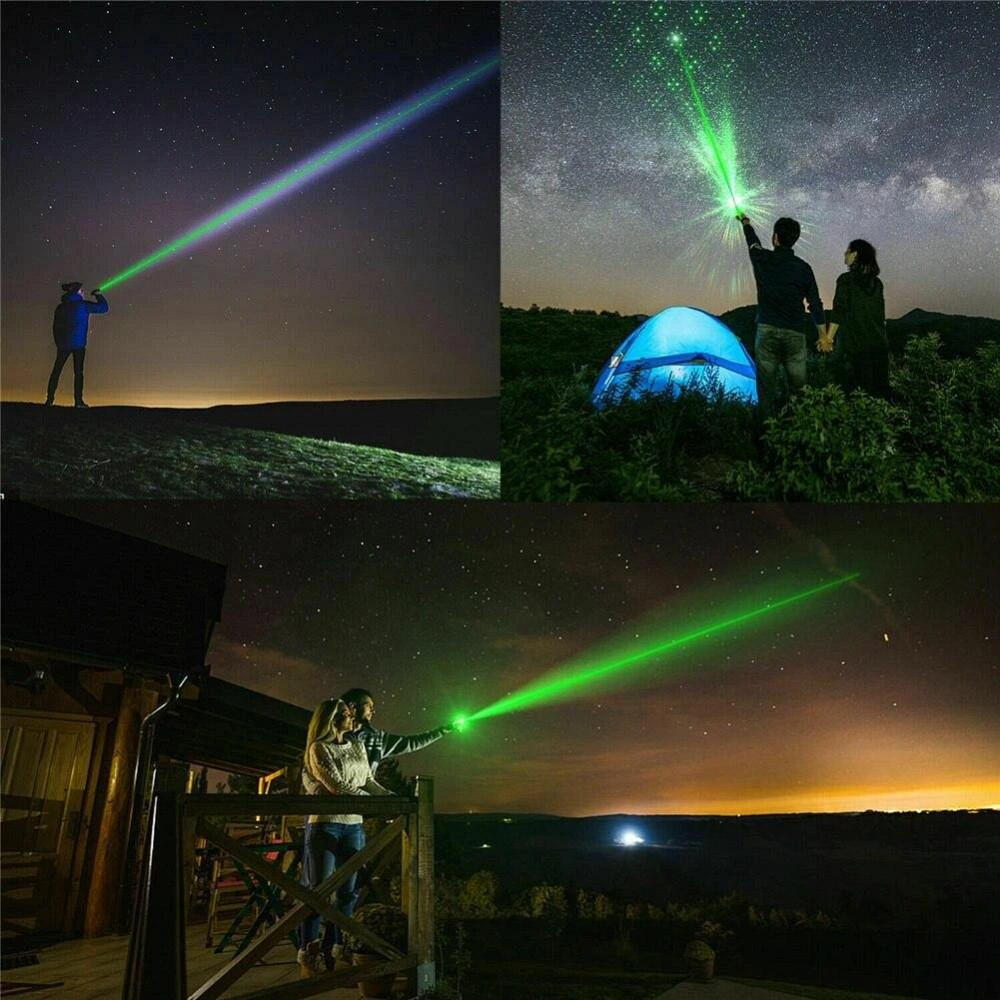 Лазерна указка до 10км, + насадка, Laser pointer YL-303, 532 нм, Зелена / Супер потужний лазер від акумулятора Київ - фото 2