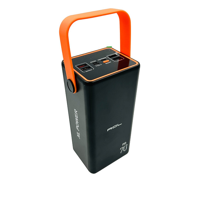 Універсальна зарядна батарея ACL PW-52 70000mAh зі швидкою зарядкою 22.5W + прожектор + ручка для перенесення Вінниця - фото 7