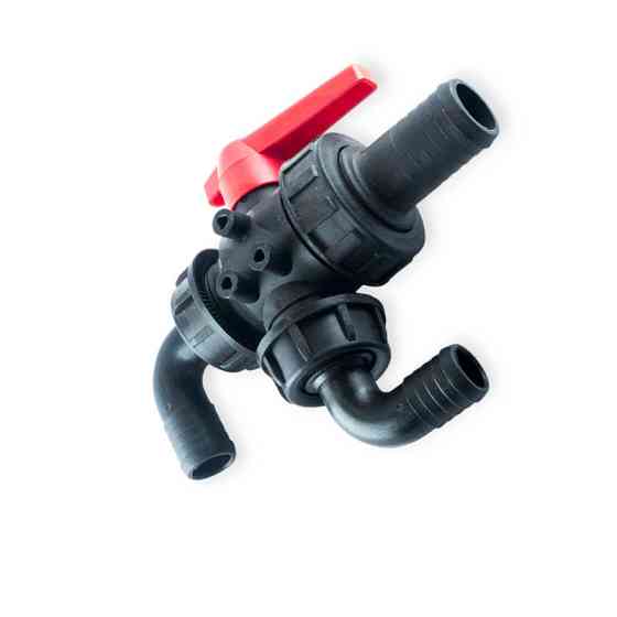 Кран триходовий з кріпленням діаметр 25 (221759) Мукачево