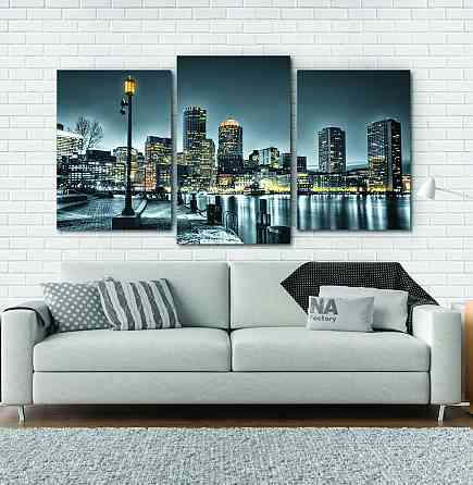 Модульна картина Нічне Місто Art-145_3 Київ