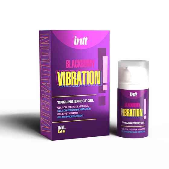 Рідкий вібратор Intt Vibration Blackberry (15 мл) зі смаком ожини Sex Aura Київ