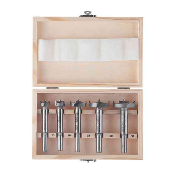 Набір фрез Форстнера INTERTOOL HT-0074,  15-35 мм, 5 шт. - для отворів під фурнітуру Львів