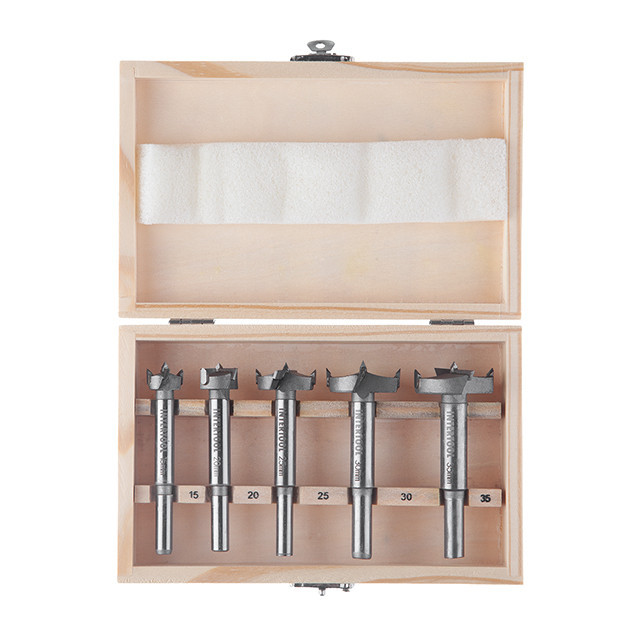 Набір фрез Форстнера INTERTOOL HT-0074,  15-35 мм, 5 шт. - для отворів під фурнітуру Львів - фото 1