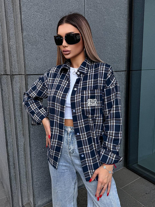 Женская рубашка в клетку (с накатом) Одесса - изображение 4