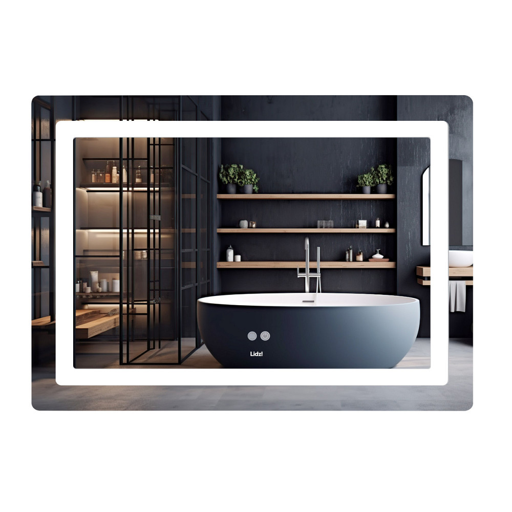 Дзеркало Lidz Kubis (KU2) 1200х800 з LED-підсвіткою Touch, з антизапотіванням, з диммером, рег. яскравості LDKUB120080049007 Київ - фото 1