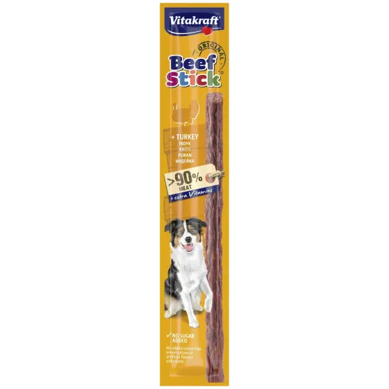 Мясная палочка для собак Витакрафт Vitakraft Beef Stick Original лакомство с индейкой 4 шт x 12 г Винница