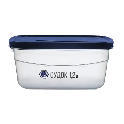Контейнер універсальний 1,2л прозорий/індіго Народний продукт Житомир