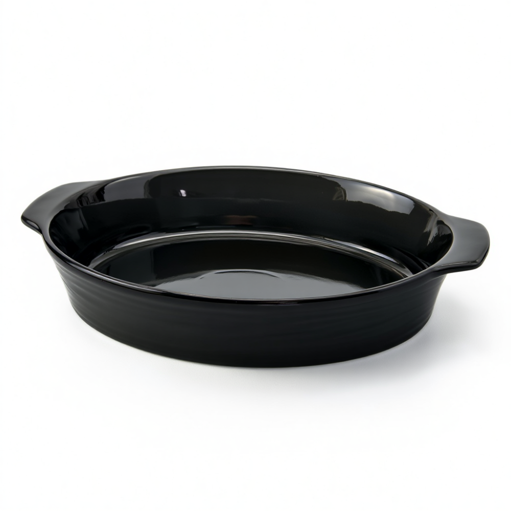 Yiwu Форма для запікання овальна 36×22.5×7 (см) форма для духовки 2 літри Чорний Коломыя - изображение 3