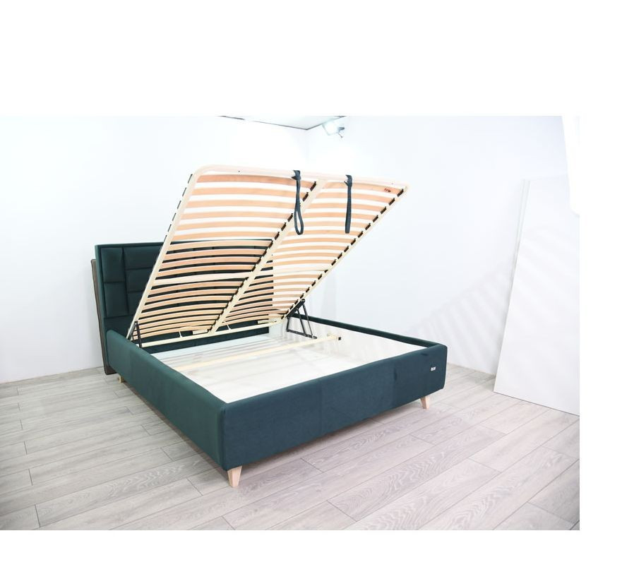 Кровать TaurusDesign Emilia Comfort на ножках с нишей для белья 160x190 темно-синий Киев - изображение 2