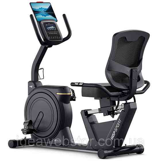 Горизонтальний велотренажер Hop-Sport HS-5000L Ranker чорно-золотистий Київ