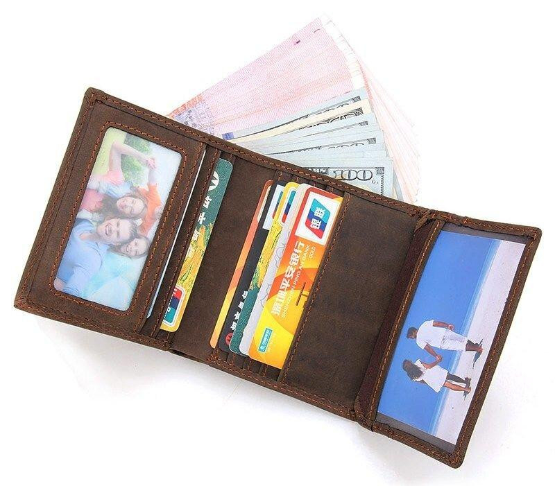 Кошелек мужской Vintage 14429 винтажный стиль Коричневый Киев - изображение 4