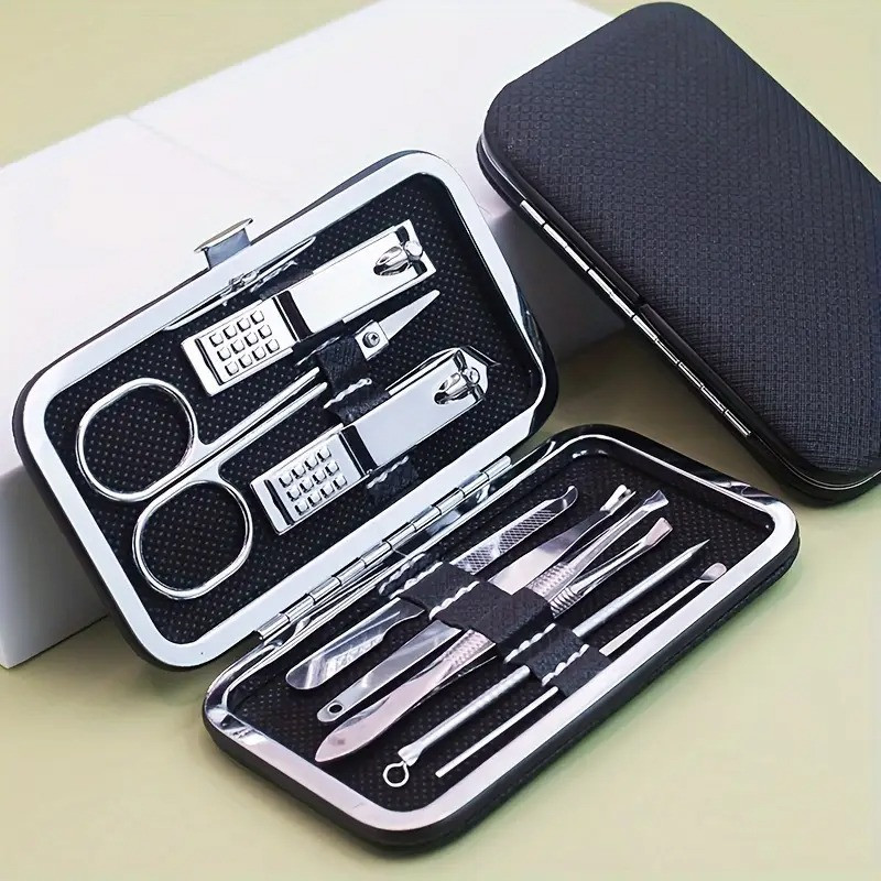 Набор инструментов для маникюра и педикюра в кейсе,пинцет,пилочка,ножницы в наборе 8 шт, цвет серый Каменец-Подольский - изображение 7