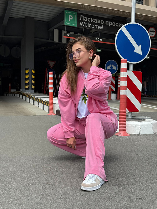 Женский костюм оверсайз с широкими брюками из двунитки 54/56 Барби Харьков - изображение 12