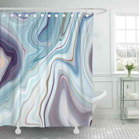 Шторка для ванной и душа с крючками 180x180 см водоотталкивающая, высококачественная шторка для ванны Каменец-Подольский