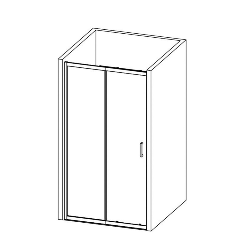 Душевая дверь в нишу Qtap Taurus CRM2013-14.C6 130-140x200 см, стекло Clear 6 мм, покрытие CalcLess Киев - изображение 3