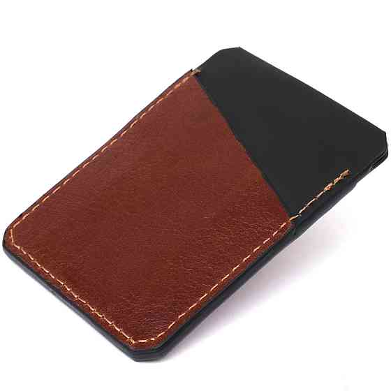 Чоловічий шкіряний картхолдер GRANDE PELLE 11364 Коричневий Київ