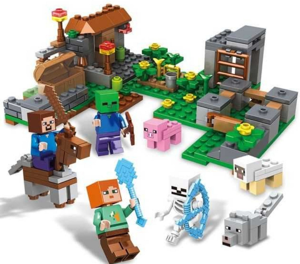 Конструткор Майнкрафт minecraft совместим Лего Lego шахта деревушка база. Харьков - изображение 4