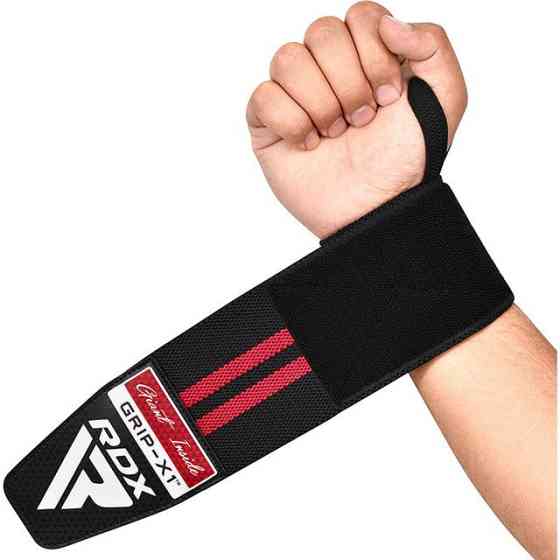 Бинти для зап'ясть (кистьові бинти) RDX GYM WRIST WRAP R11 BLACK/RED Кам'янське