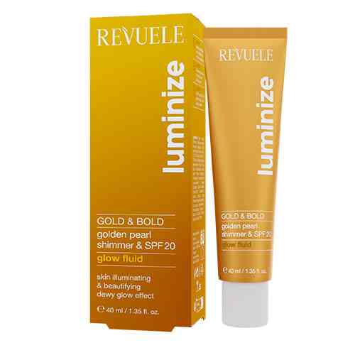 Флюид Мерцающий Gold & bold из SPF20 glow fluid Revuele 40 мл Киев
