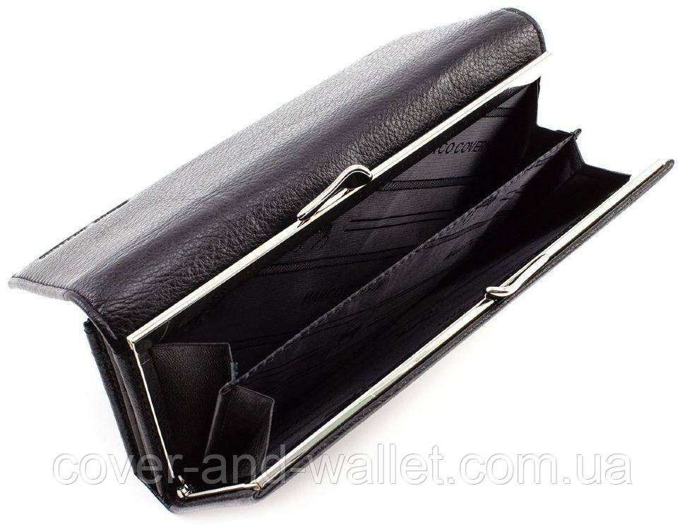Чорний класичний жіночий гаманець на магнітах Marco Coverna 1412 Київ - фото 5