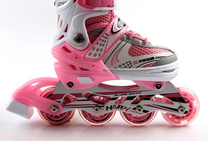 Дитячі розсувні ролики Star Happy "Pastel Pink". Розмір 34-38 Одеса - фото 5