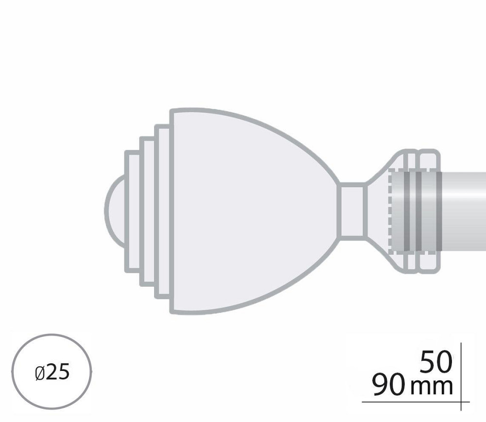Закінчення для карнизу Orvit ПАЛАЦІО 25 мм САТИН Львов - изображение 2