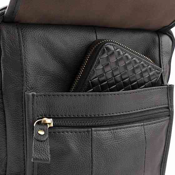 Сумка чоловіча флотар Чорна (Vintage) Київ