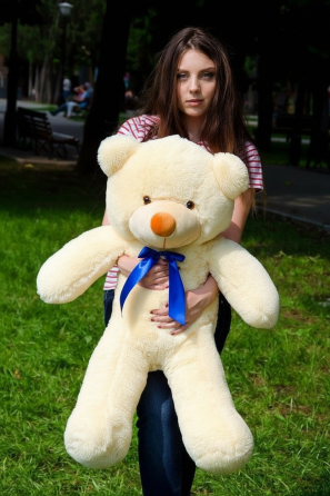 Мягкая игрушка Подарок плюшевый мишка, Плюшевый медведь Рафаэль 100 см Персиковый Тернополь