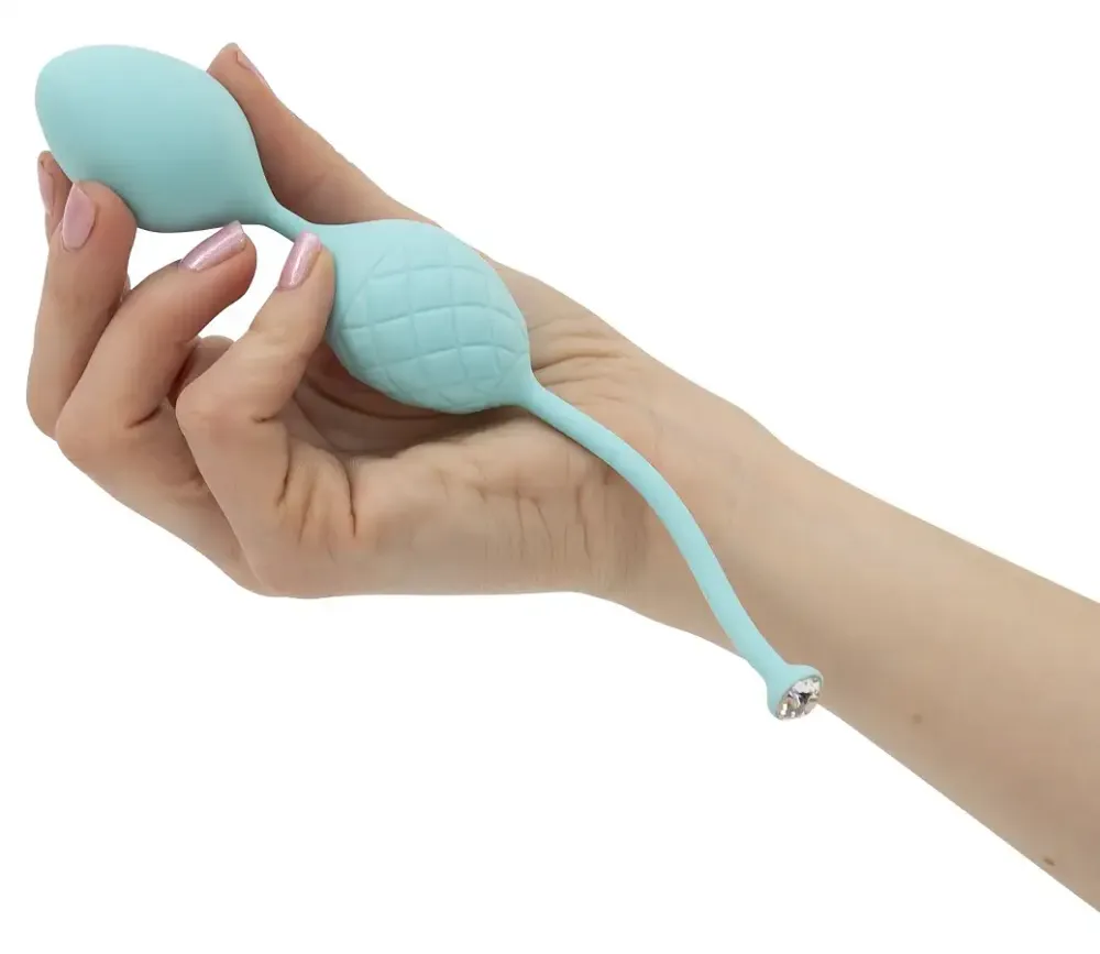 Розкішні вагінальні кульки PILLOW TALK - Frisky Teal з кристалом, діаметр 3,2 см, вага 49-75 гр Львів - фото 4