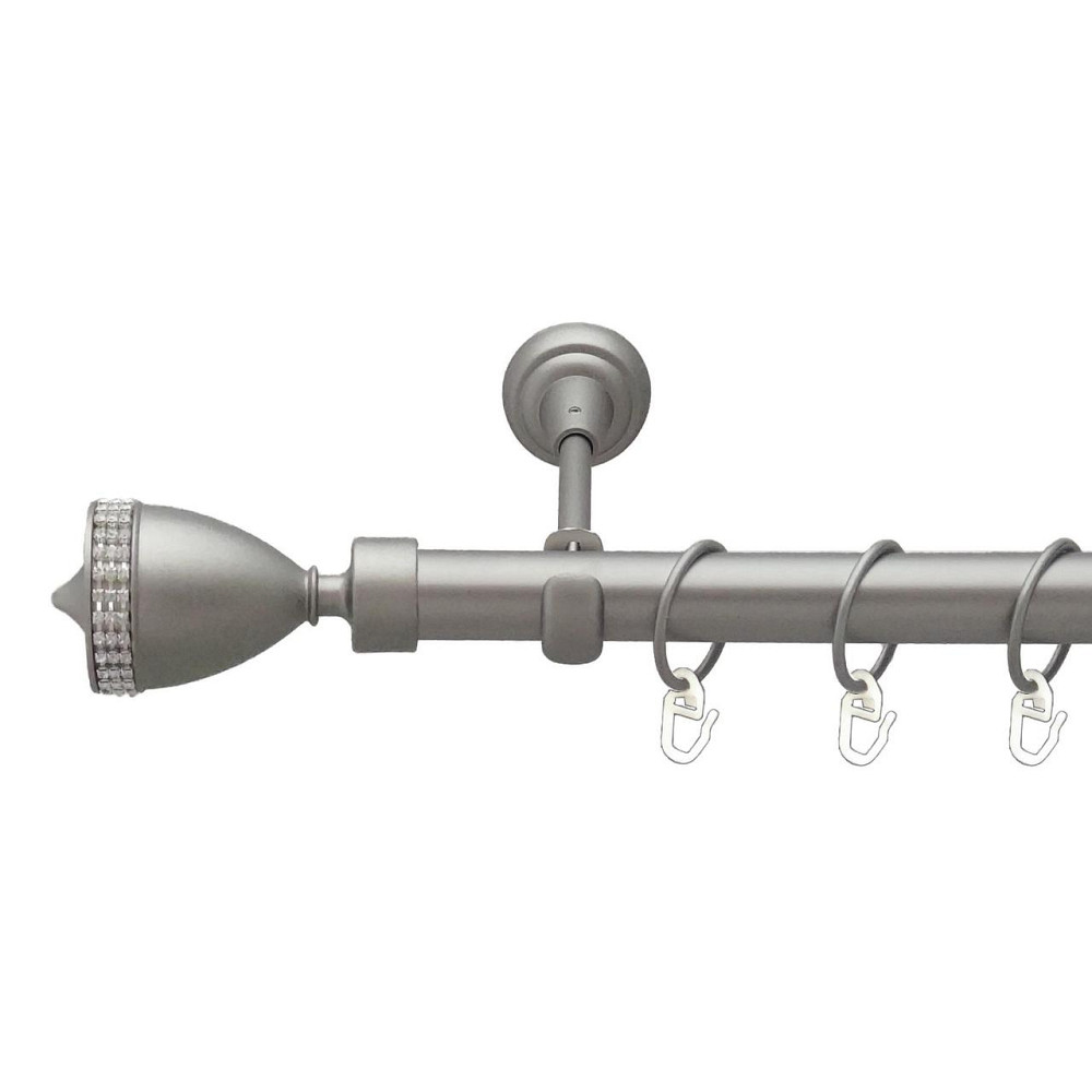 Карниз Orvit Етернія металевий однорядний відкритий гладка труба кільце металеве Сатин 25 мм 140 см (00-00027468) Львів - фото 1