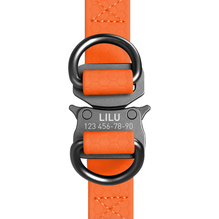 Шлея для собак водостійка WAUDOG Waterproof, c QR паспортом, металічна пряжка-фастекс, Ш 20 мм, Дов 50-80 см помаранчевий Київ - фото 4