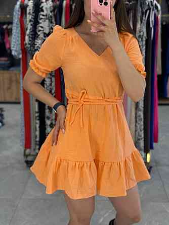 Женское романтическое легкое платье из муслина Оранжевый, 46/48 Одесса