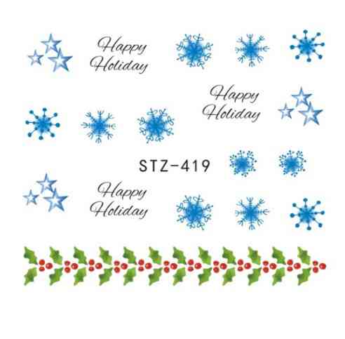 Новорічні наклейки на нігті Київ