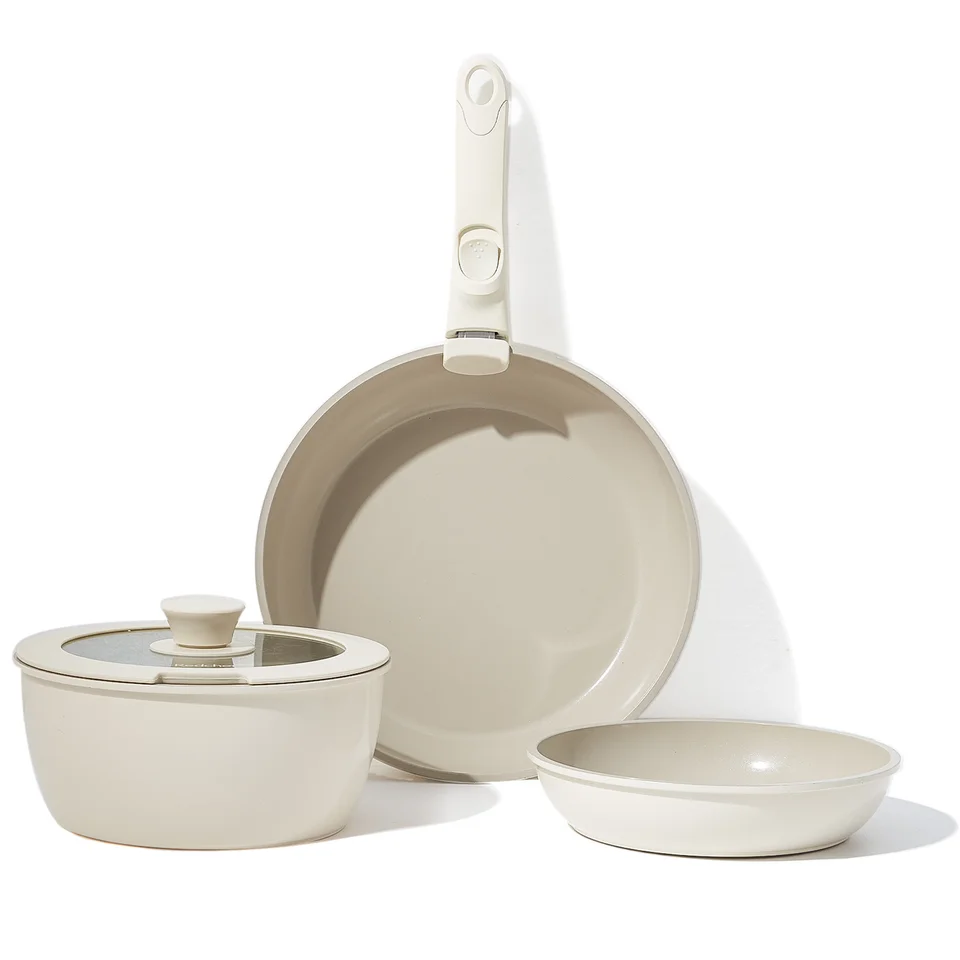 Набір керамічних сковорідок та каструль зі зйомною ручкою Redchef RSA05PKF23-W Луцк - изображение 1