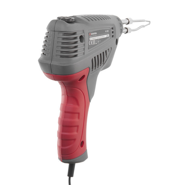 Паяльник імпульсний із трансформатором, 200 Вт, 230 В, 3 режими, комплект насадок INTERTOOL RT-2003 Київ - фото 2