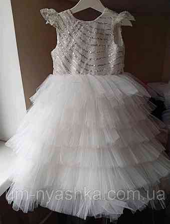 Платье Белое нарядное с блестками для девочки Кривой Рог
